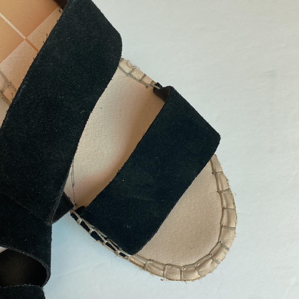Dolce Vita Black and Tan Espadrille Sandals - Picture 4 of 8